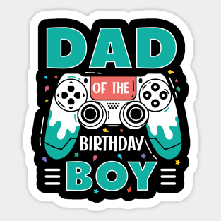 Dad Of The Birthday Boy Video Game B-day Gift For Boys Kids Sticker